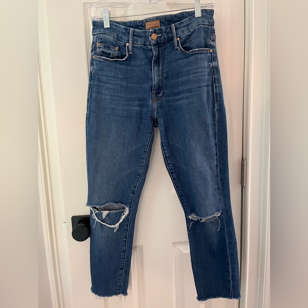 MOTHER The Looker Ankle Fray Jeans